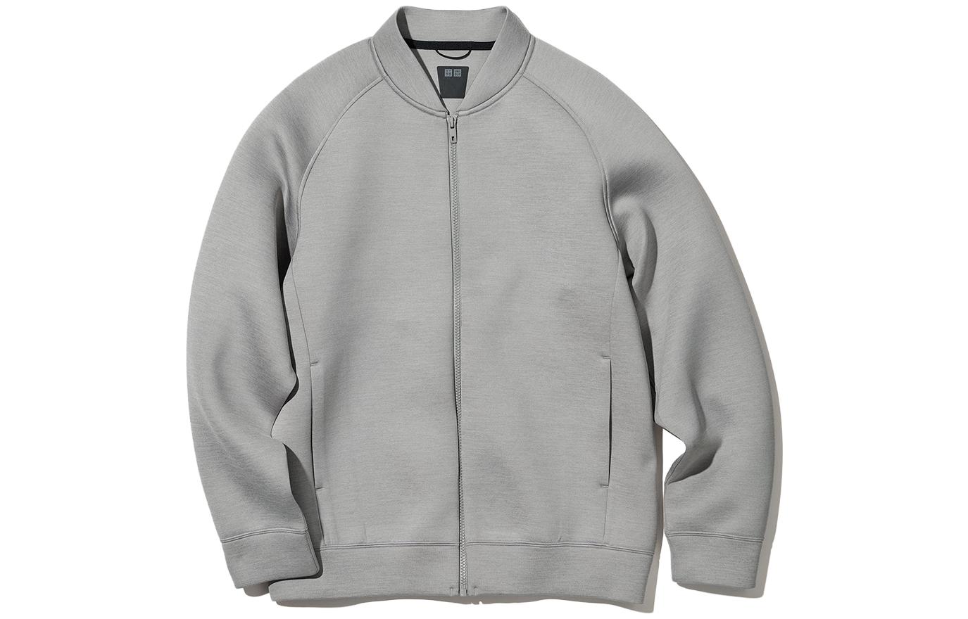 UNIQLO Men’s Solid Color Stand Collar Jacket - Gray 462951-03