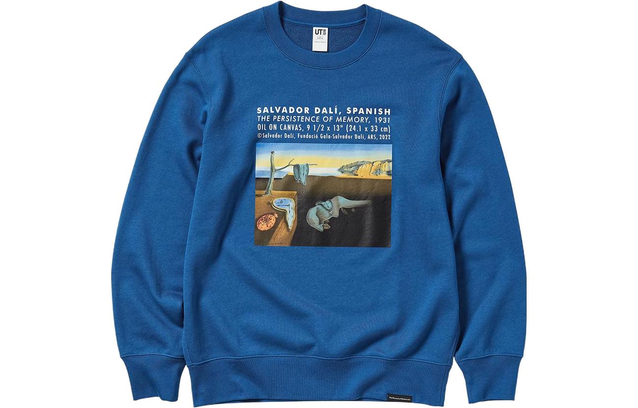 UNIQLO MoMA Graphic Crewneck Long-Sleeve Sweatshirt Unisex Blue 446648-66