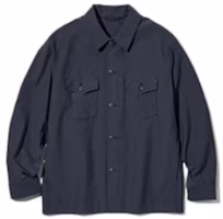 UNIQLO Navy Blue Solid Loose-Fit Long-Sleeve Jacket Unisex 455093 UNIQLO Navy Blue Solid Loose-Fit Long-Sleeve Jacket Unisex 455093