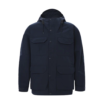 UNIQLO Navy Blue Unisex Zip-Up Hooded Jacket Casual Loose Fit 464026-69