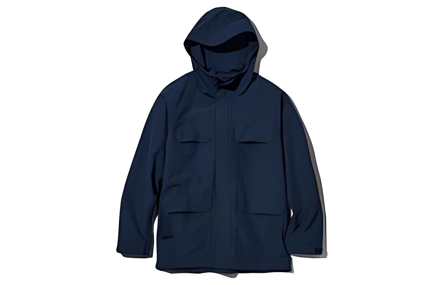 UNIQLO Navy Waterproof Breathable Multi-Pocket Long-Sleeve Jacket 453848-69