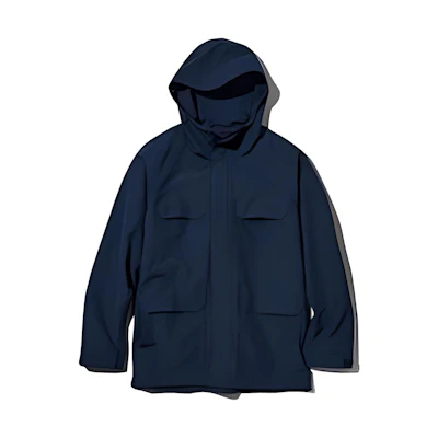 UNIQLO Navy Waterproof Breathable Multi-Pocket Long-Sleeve Jacket 453848-69