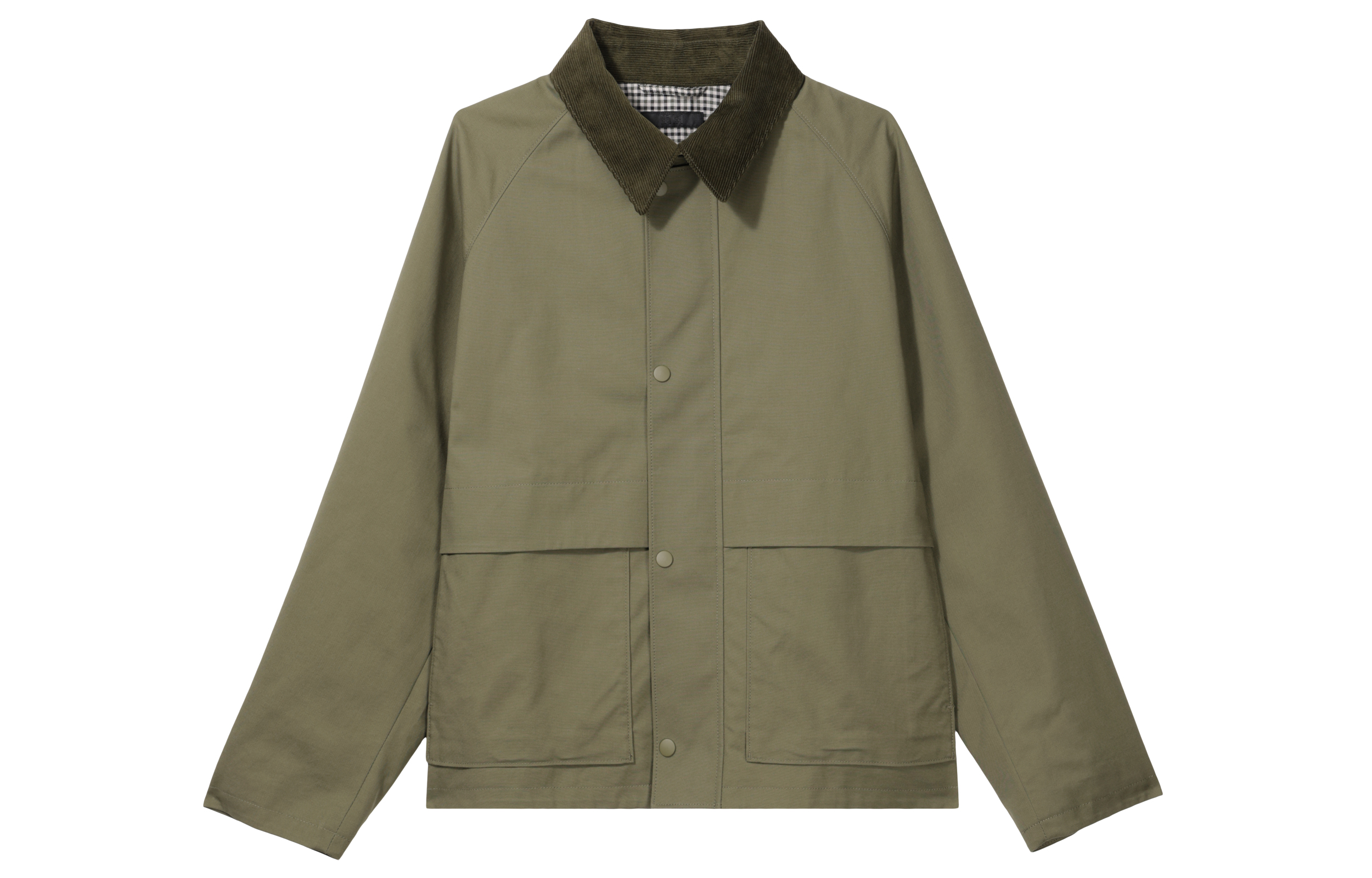 UNIQLO Olive Green Solid Color Long Sleeve Jacket with Button Closure 470989-56