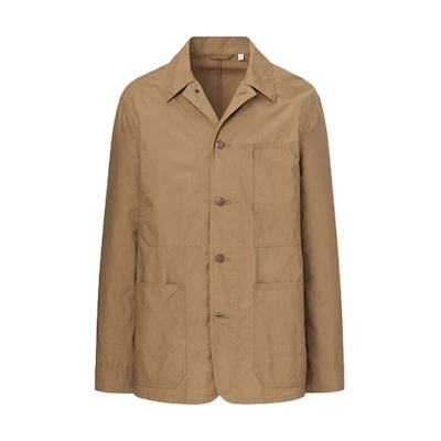 UNIQLO Oversized Shirt Jacket Men’s Brown 447336-37