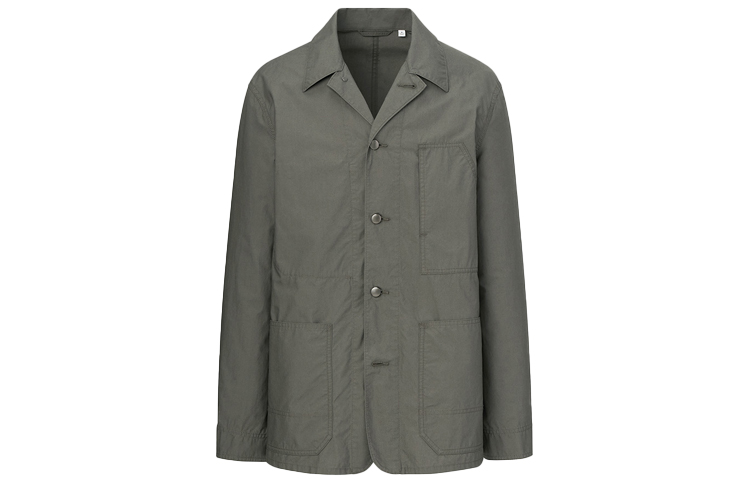 UNIQLO Oversized Shirt Jacket Men’s Olive Green 447336-56