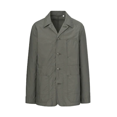 UNIQLO Oversized Shirt Jacket Men’s Olive Green 447336-56