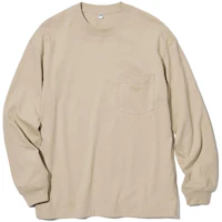 UNIQLO Plain Crewneck Loose Pullover Sweatshirt Unisex - Khaki Color 455404-00 UNIQLO Plain Crewneck Loose Pullover Sweatshirt Unisex - Khaki Color 455404-00