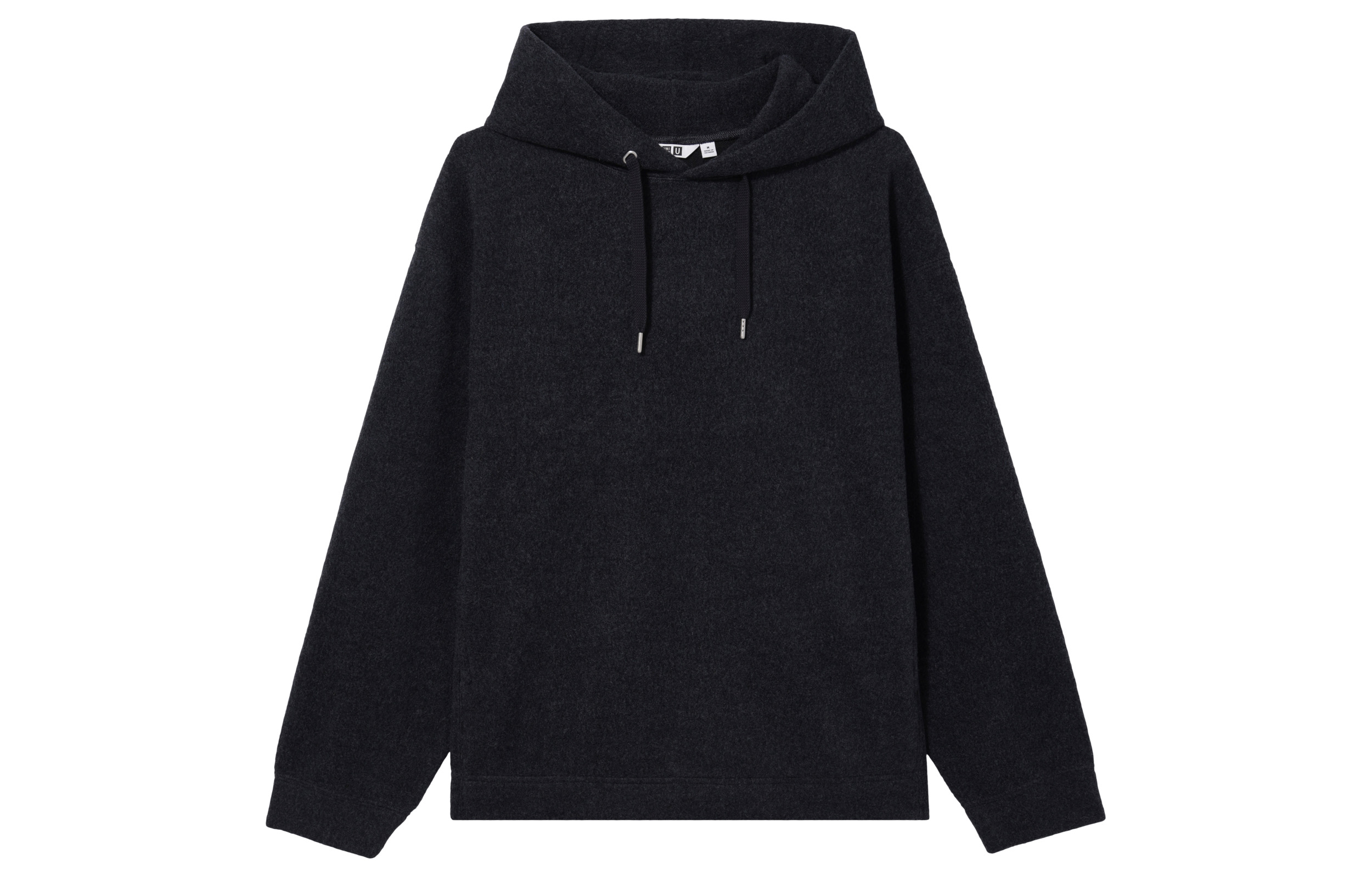 UNIQLO Plain Drawstring Long-Sleeve Sweatshirt Deep Gray 452187-08