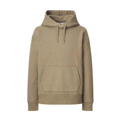 UNIQLO Plain Hoodie Pullover Unisex Khaki Color 442459-33