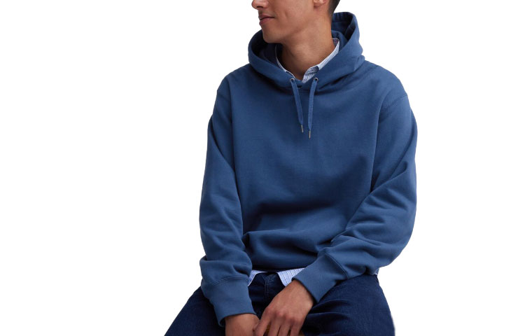 UNIQLO Plain Pullover Hoodie Unisex Blue 460323-66