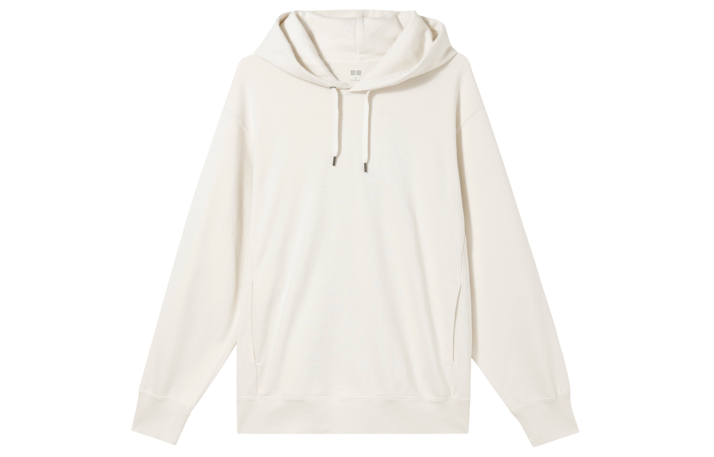 UNIQLO Plain Pullover Hoodie Unisex Cream White 460323-01