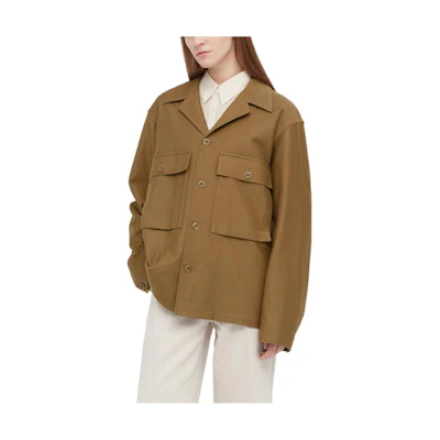 UNIQLO Plain Single-Breasted Jacket Beige - Unisex 435276-35