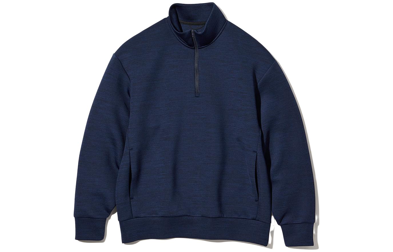UNIQLO Plain Turtleneck Long Sleeve Sweatshirt Unisex Blue 451688-69