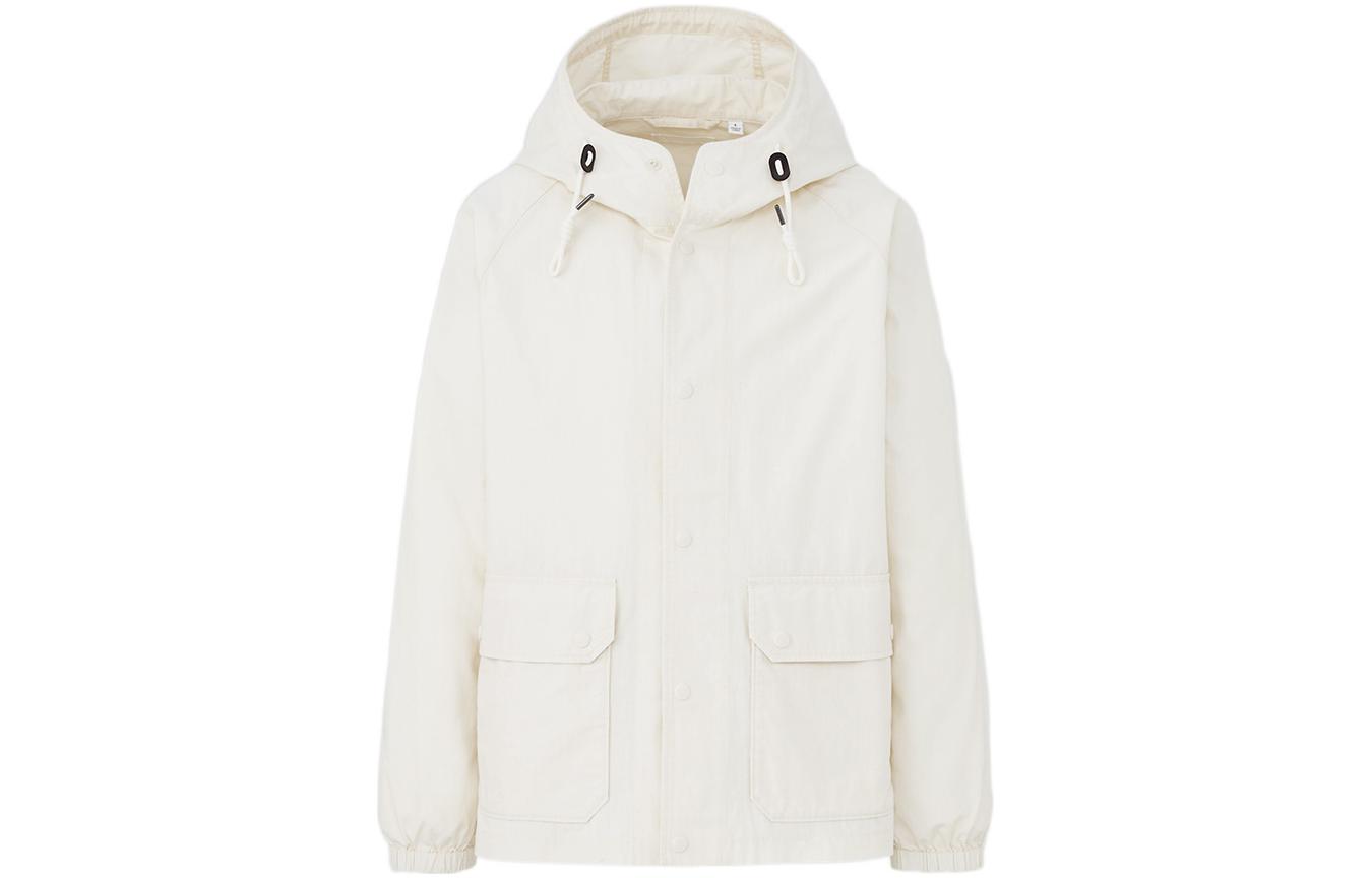 UNIQLO Plain White Hoodie Jacket Unisex 435672-01