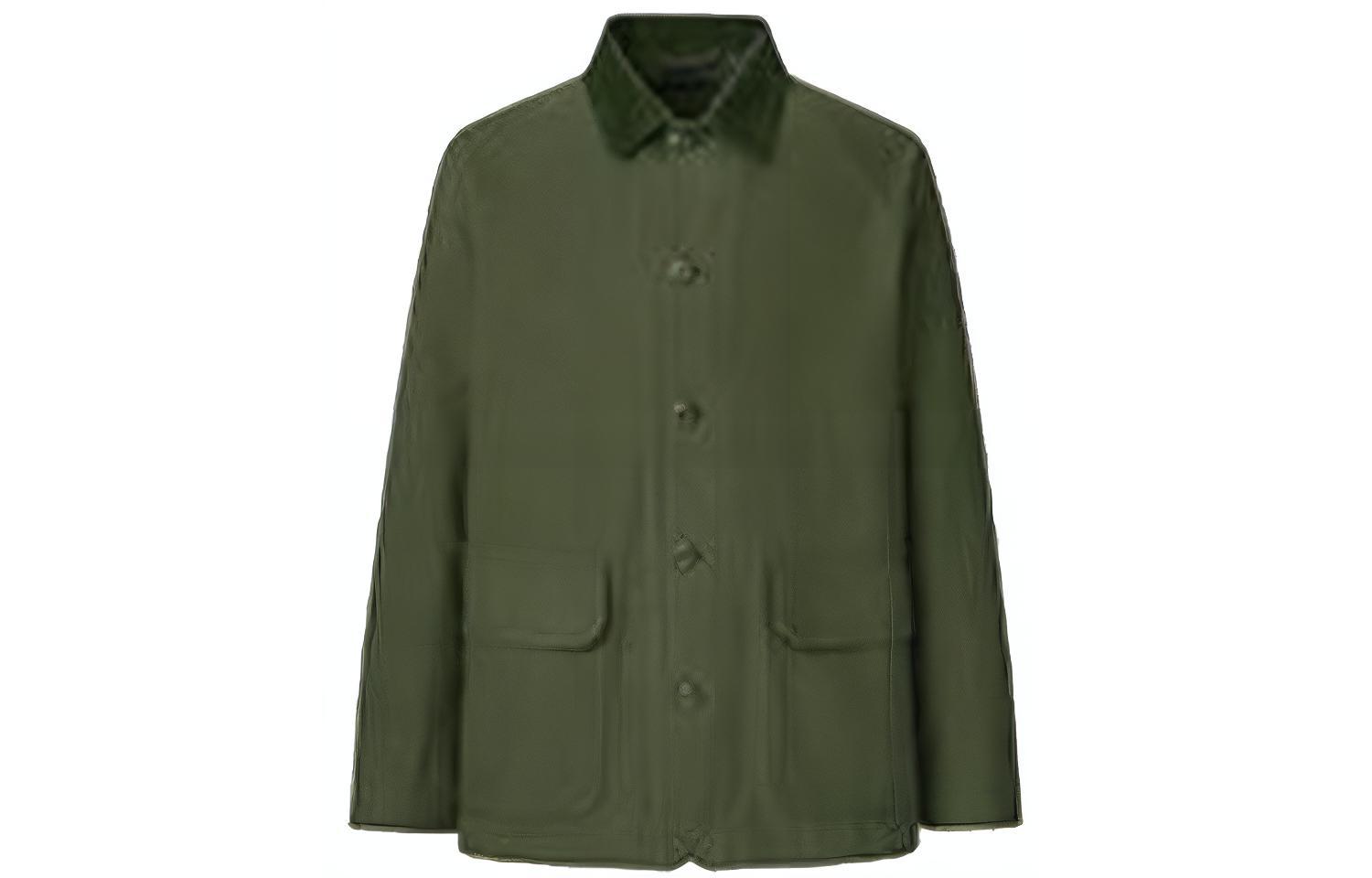 UNIQLO Plain Workwear Casual Jacket Unisex - Dark Olive 439578-57