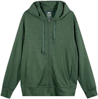 UNIQLO Plain Zip-Up Hoodie Green Unisex Loose Fit 455412-58 UNIQLO Plain Zip-Up Hoodie Green Unisex Loose Fit 455412-58