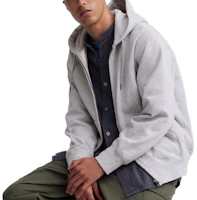 UNIQLO Plain Zip Hoodie Sweatshirt with Drawstring Unisex - Light Grey 460324-05 UNIQLO Plain Zip Hoodie Sweatshirt with Drawstring Unisex - Light Grey 460324-05
