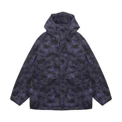 UNIQLO Purple Softshell Hooded Windproof Jacket with Full Print Design 456881-76