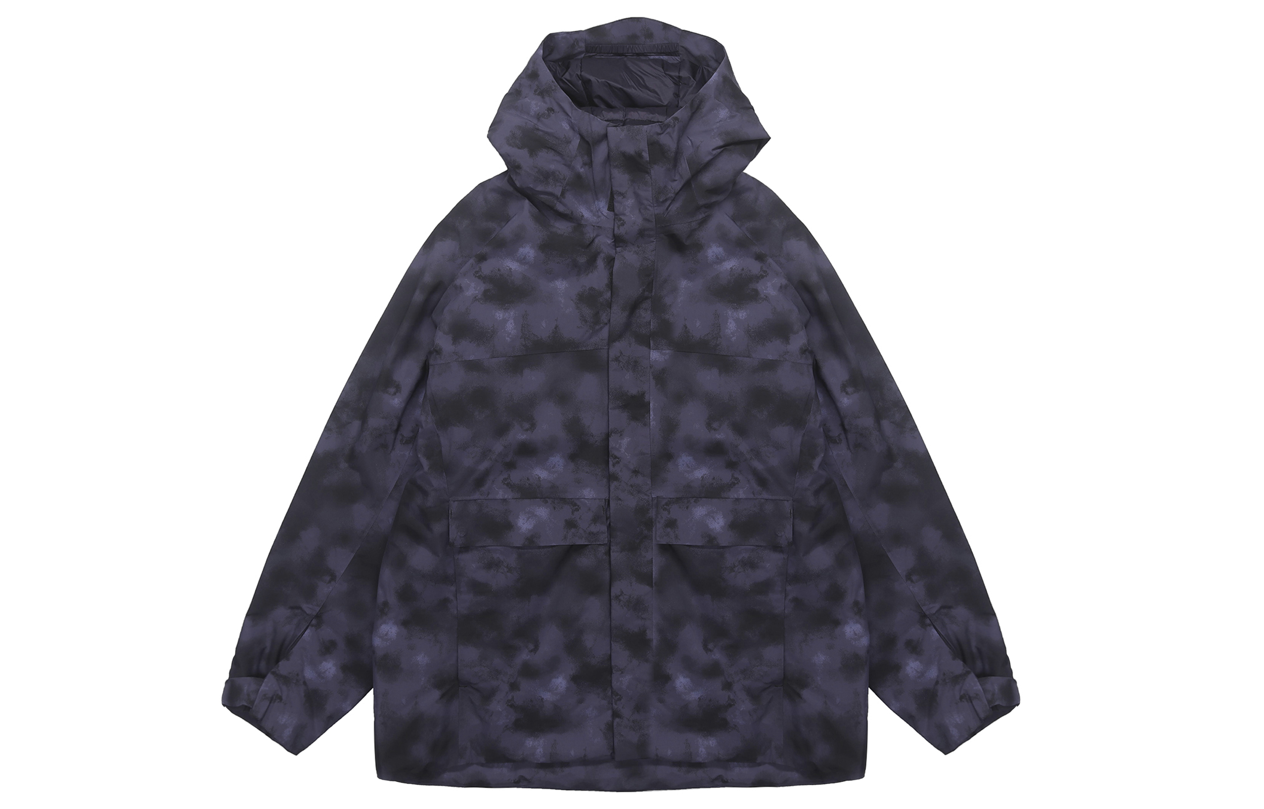 Order UNIQLO 紫色滿版印花防風軟殼連帽外套 456881-76