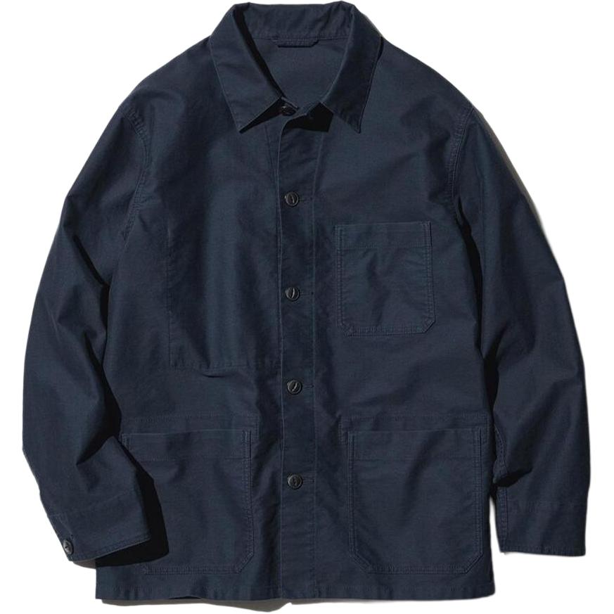 UNIQLO Relaxed Fit Solid Color Casual Jacket Deep Blue 473102-68