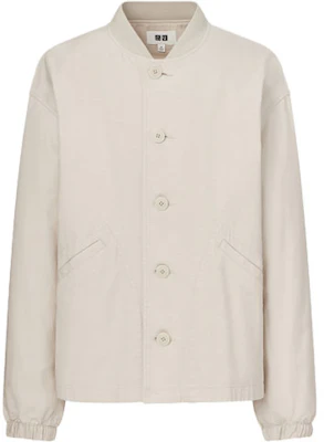 UNIQLO Ribbed Solid Color Bomber Jacket Light Beige 447335-30 Buy UNIQLO Ribbed Solid Color Bomber Jacket Light Beige 447335-30