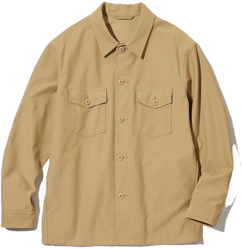 uniqlo-solid-color-button-up-pocket-shirt-jacket-unisex-camel-455093-34