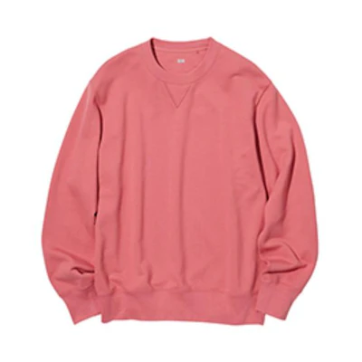 UNIQLO Solid Color Crewneck Pullover Sweatshirt Pink (Unisex) 455394-12