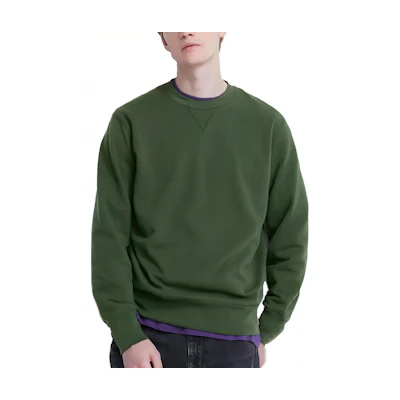 UNIQLO Solid Color Crewneck Pullover Sweatshirt Unisex Teal Green 460322-55