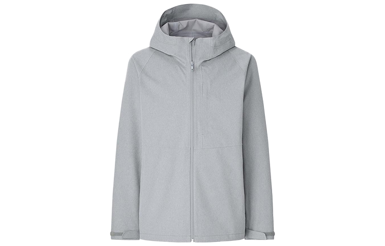 UNIQLO Solid Color Hoodie Jacket - Gray 449039-03