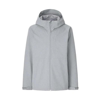 UNIQLO Solid Color Hoodie Jacket - Gray 449039-03