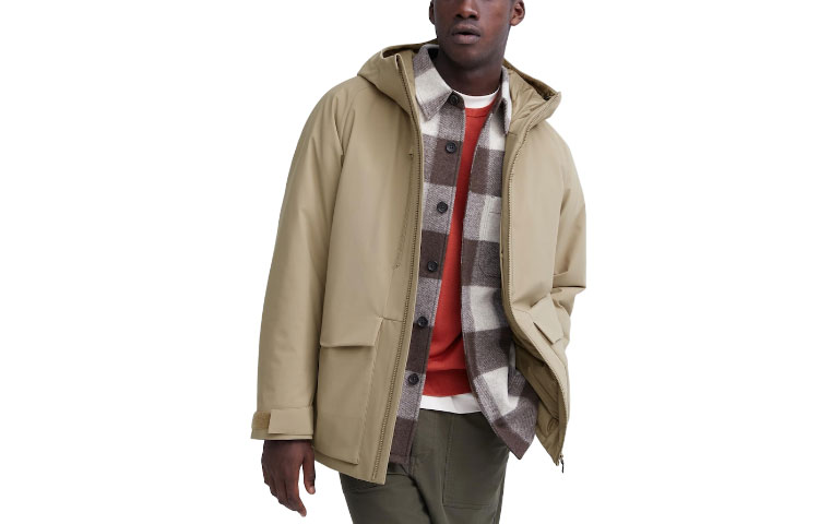 UNIQLO Solid Color Hoodie Jacket with Zip Pockets Unisex - Ming Sha Brown 459622-31