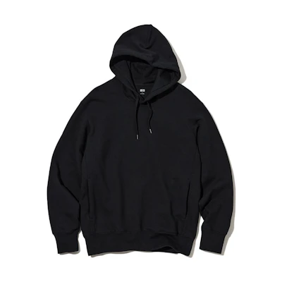 UNIQLO Solid Color Hoodie Pullover Unisex Casual Loose Fit Long Sleeve 450188-09