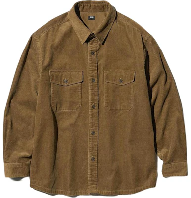 UNIQLO Jaket Kemeja Longgar Unisex Warna Coklat Tua Solid 472897-38 Buy UNIQLO Jaket Kemeja Longgar Unisex Warna Coklat Tua Solid 472897-38