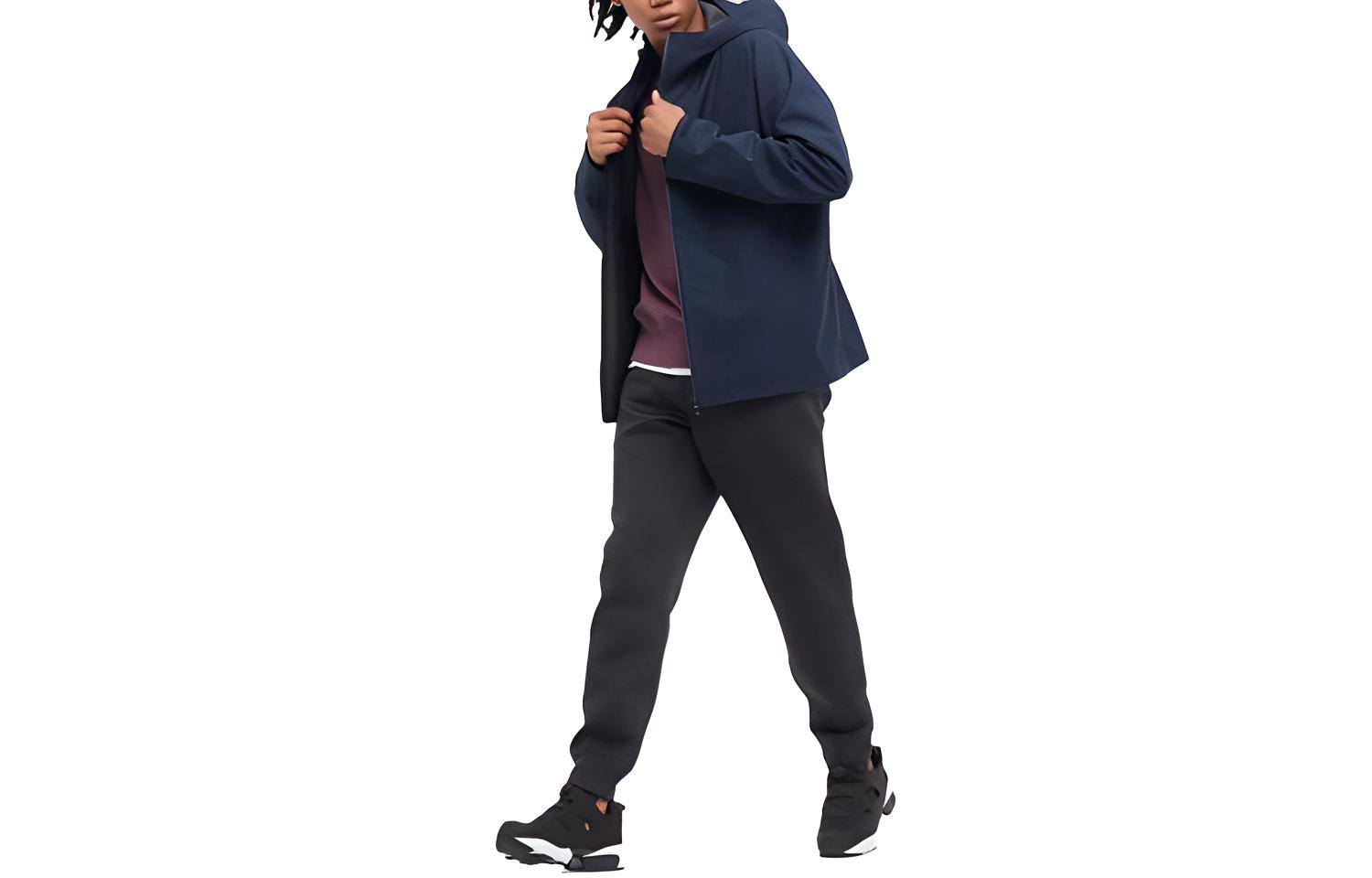 UNIQLO Solid Color Navy Blue Hooded Jacket 449039-69