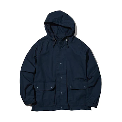 UNIQLO Solid Color Navy Blue Hoodie Jacket Unisex 449610-69