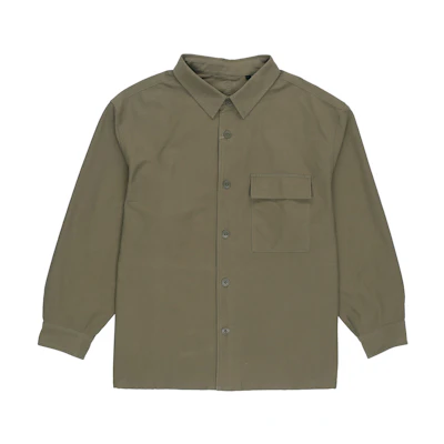 UNIQLO Solid Color Olive Shirt Jacket Long Sleeve Unisex 445053-56