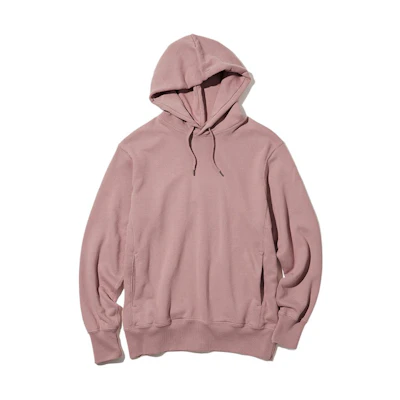 UNIQLO Solid Color Pink Pullover Hoodie Unisex 440530-10