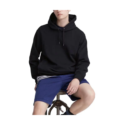 UNIQLO Solid Color Pullover Hoodie Unisex Black 460323-09
