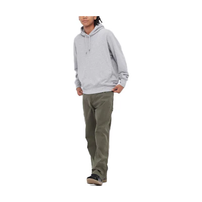 UNIQLO Solid Color Pullover Hoodie Unisex Light Gray 444967-05