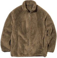 UNIQLO Solid Color Stand Collar Zip Jacket - Dark Beige 450198-32 UNIQLO Solid Color Stand Collar Zip Jacket - Dark Beige 450198-32