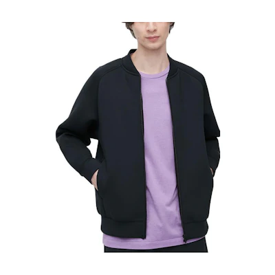 UNIQLO Solid Color Zip-Up Casual Jacket Black 459264-09