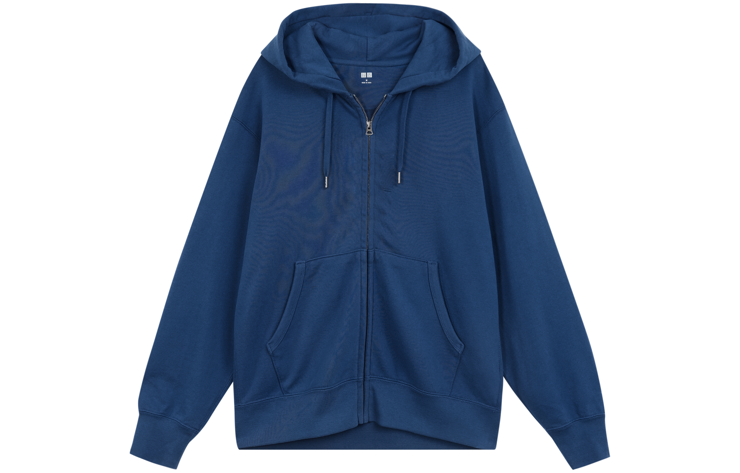 UNIQLO Solid Color Zip-Up Hoodie Deep Blue 455400-68