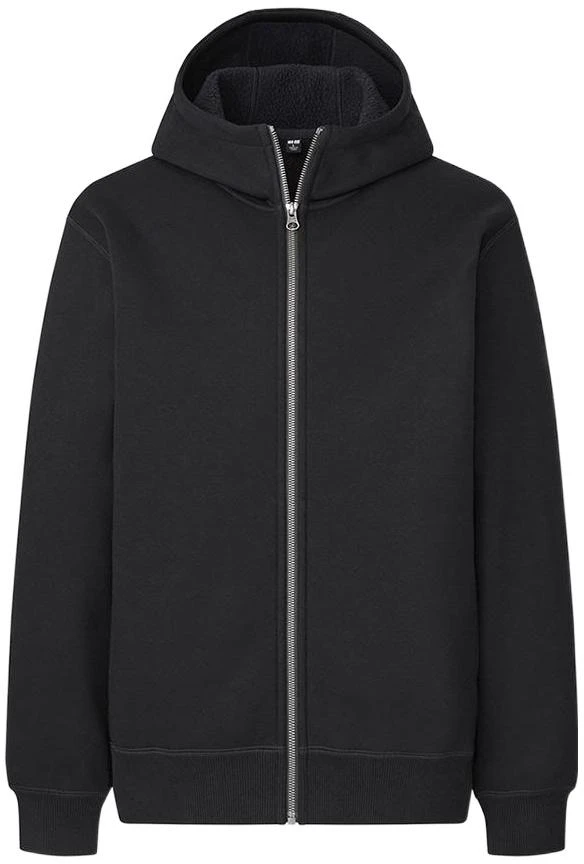 uniqlo-solid-color-zip-up-hoodie-jacket-black-442477-09
