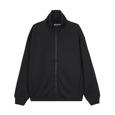 UNIQLO Solid Color Zip-Up Jacket Black Long Sleeve 452937-09