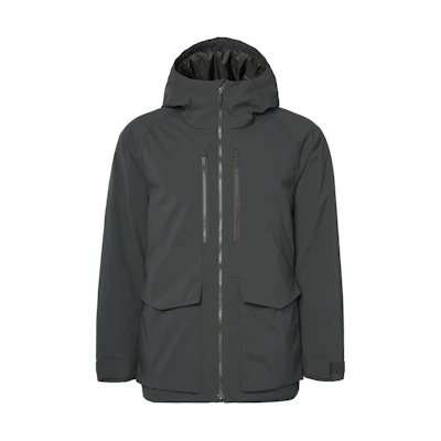 Uniqlo Solid Color Zipper Pocket Hooded Jacket Unisex - Pine Green 459622-58