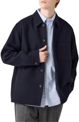 UNIQLO Jaket Kemeja Double-Sided Polos Navy Blue Unisex 470045-69 Buy UNIQLO Jaket Kemeja Double-Sided Polos Navy Blue Unisex 470045-69