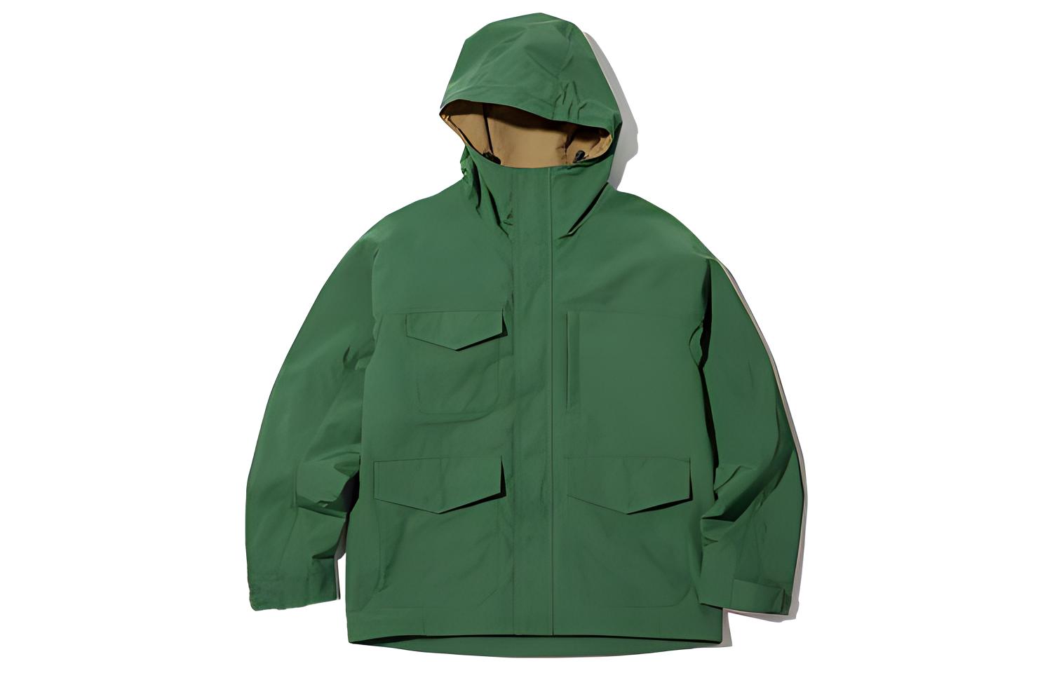 UNIQLO Solid Multi-Pocket Jacket Unisex Green 449619-55