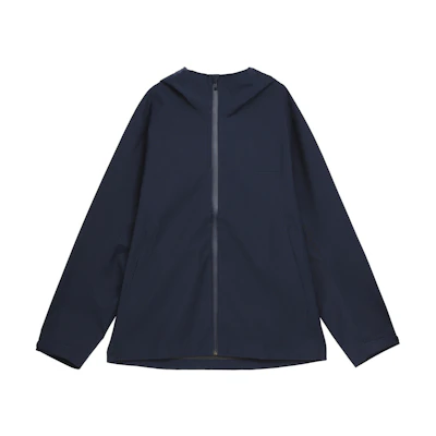 UNIQLO Solid Waterproof Zip Hoodie Jacket - Navy Blue 453774-69