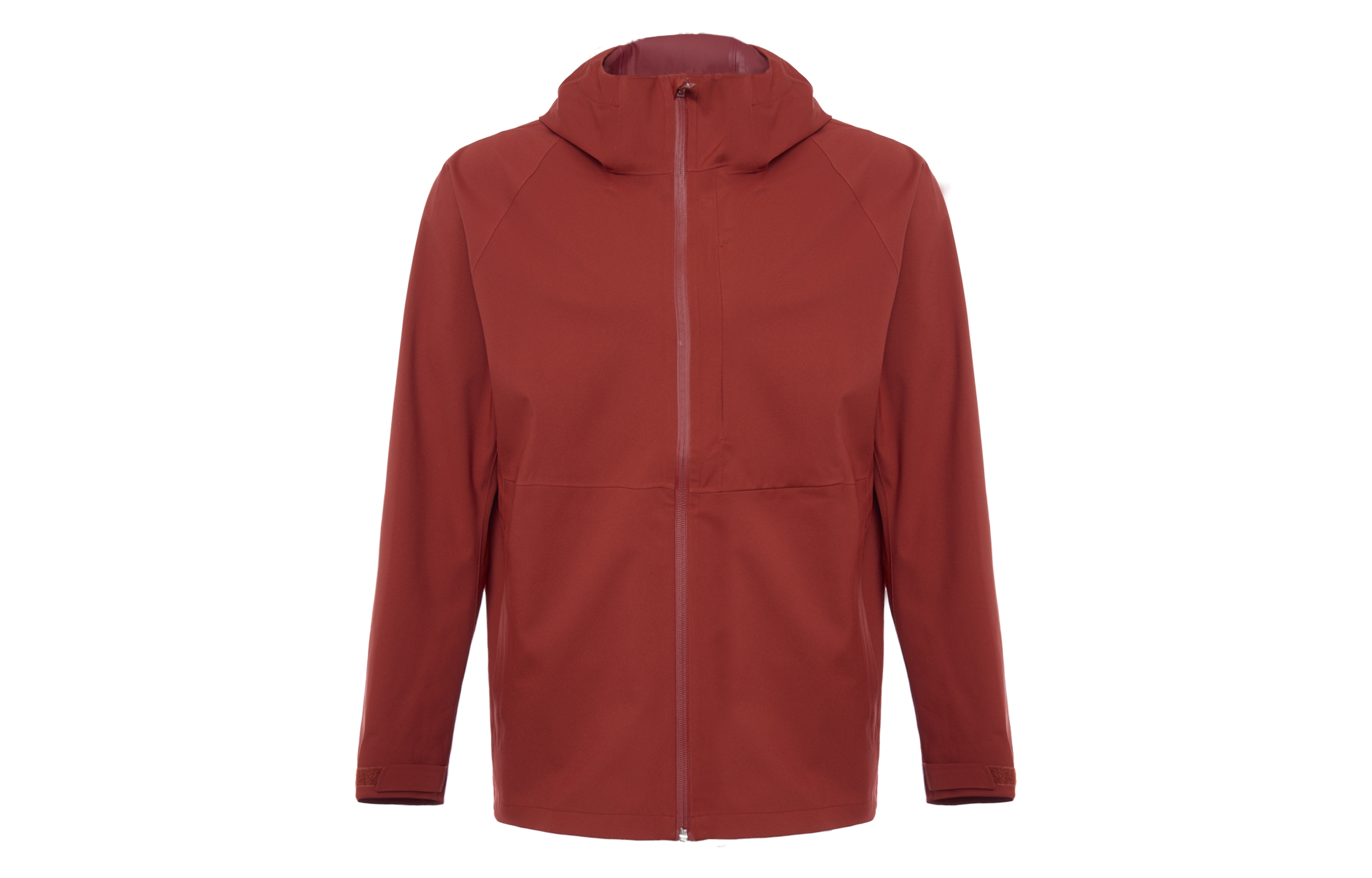 UNIQLO Solid Waterproof Zip Hoodie Jacket - Orange Brown 449614-27