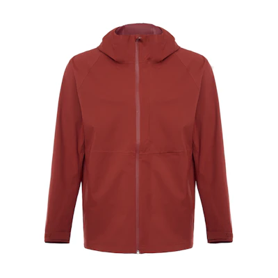 UNIQLO Solid Waterproof Zip Hoodie Jacket - Orange Brown 449614-27